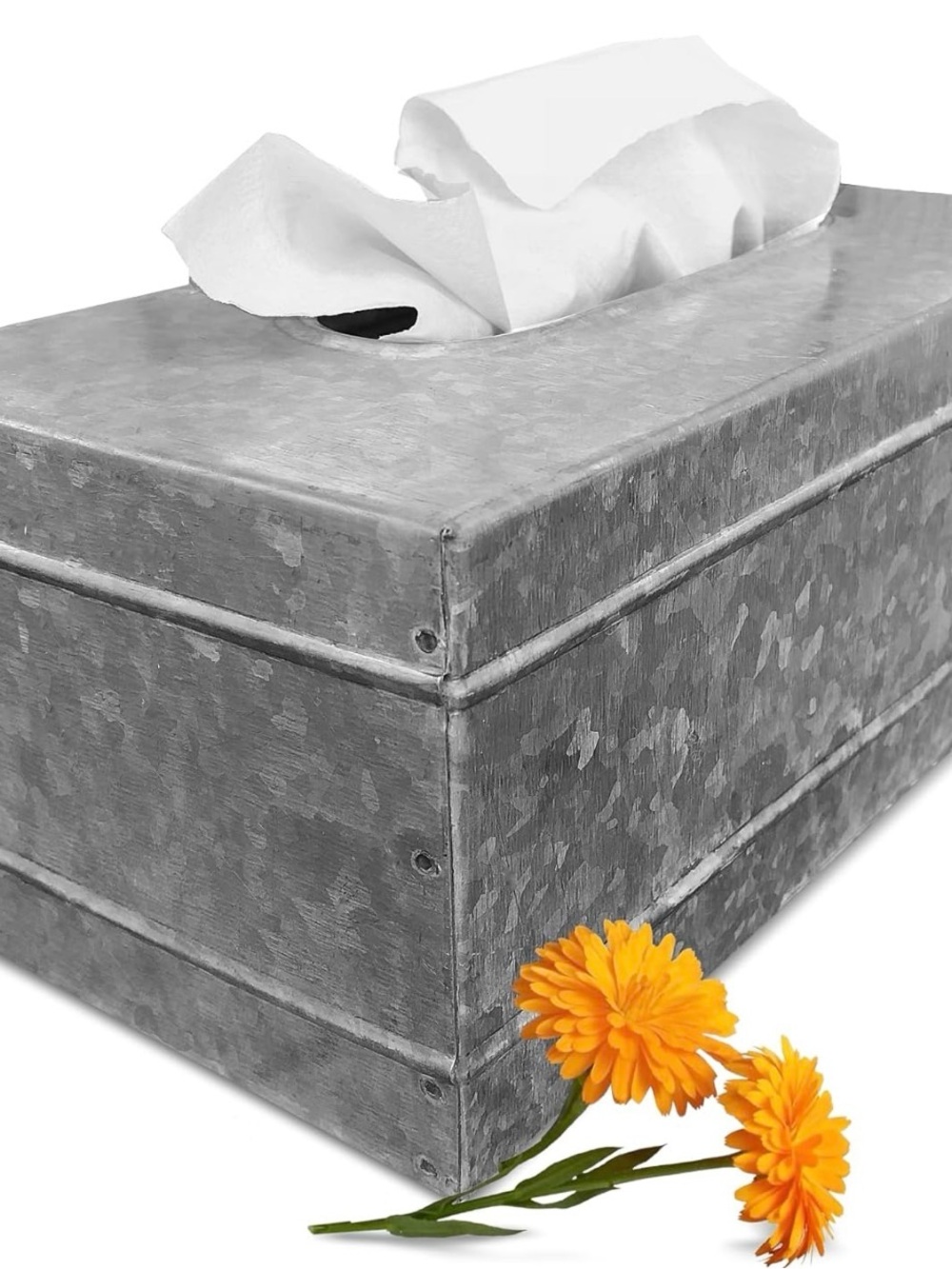 Galvanized Rectangle Tissue Box Cover